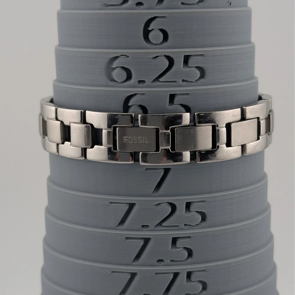 Fossil ES-1107 F2 Tank Watch Patterned Dial All Stainless Steel‎ WR100
